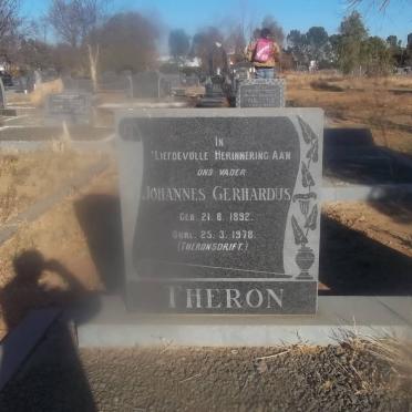 THERON Johannes Gerhardus 1892-1978 &amp; Grace Jane McCALL 1908-1968   