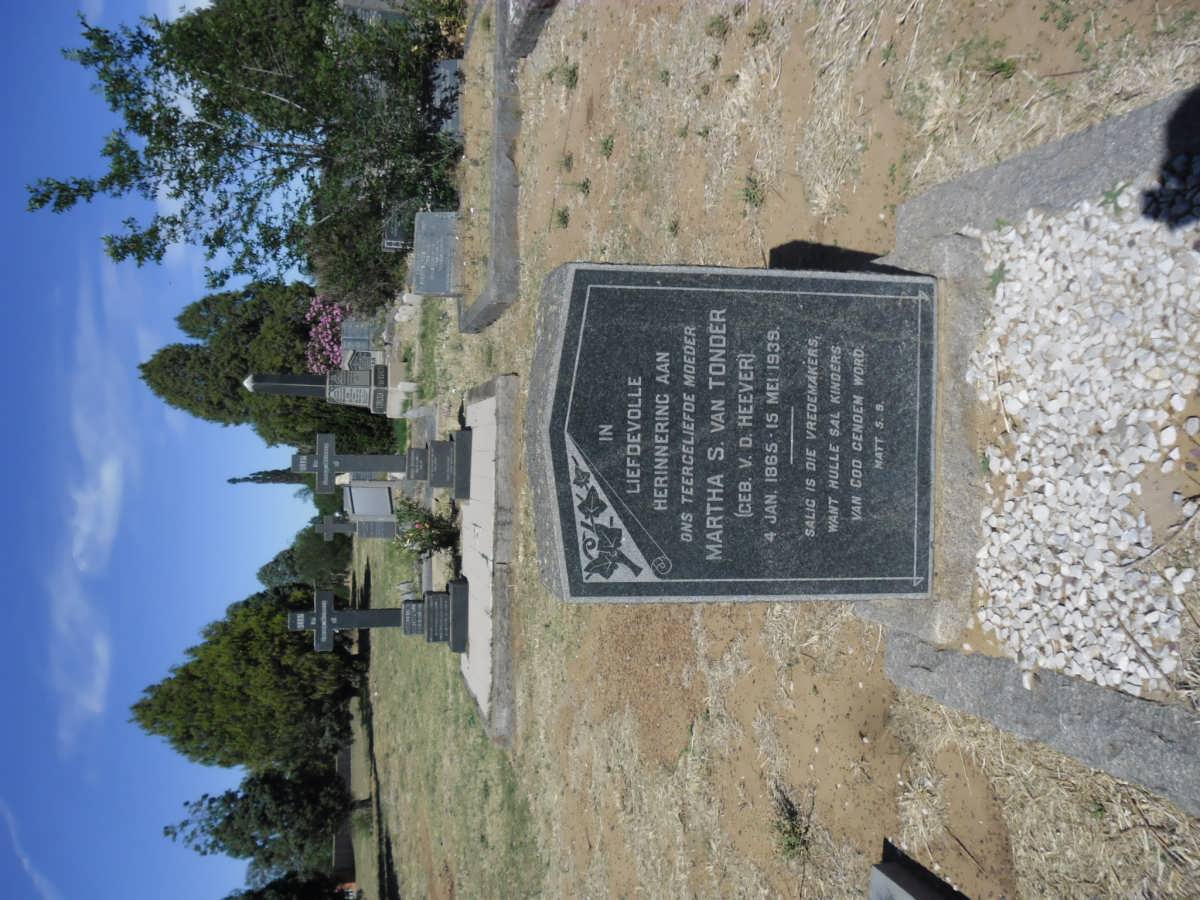 TONDER Martha S., van nee V.D. HEEVER 1865-1939