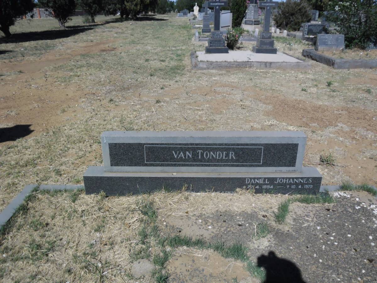 TONDER Daniel Johannes, van 1894-1979
