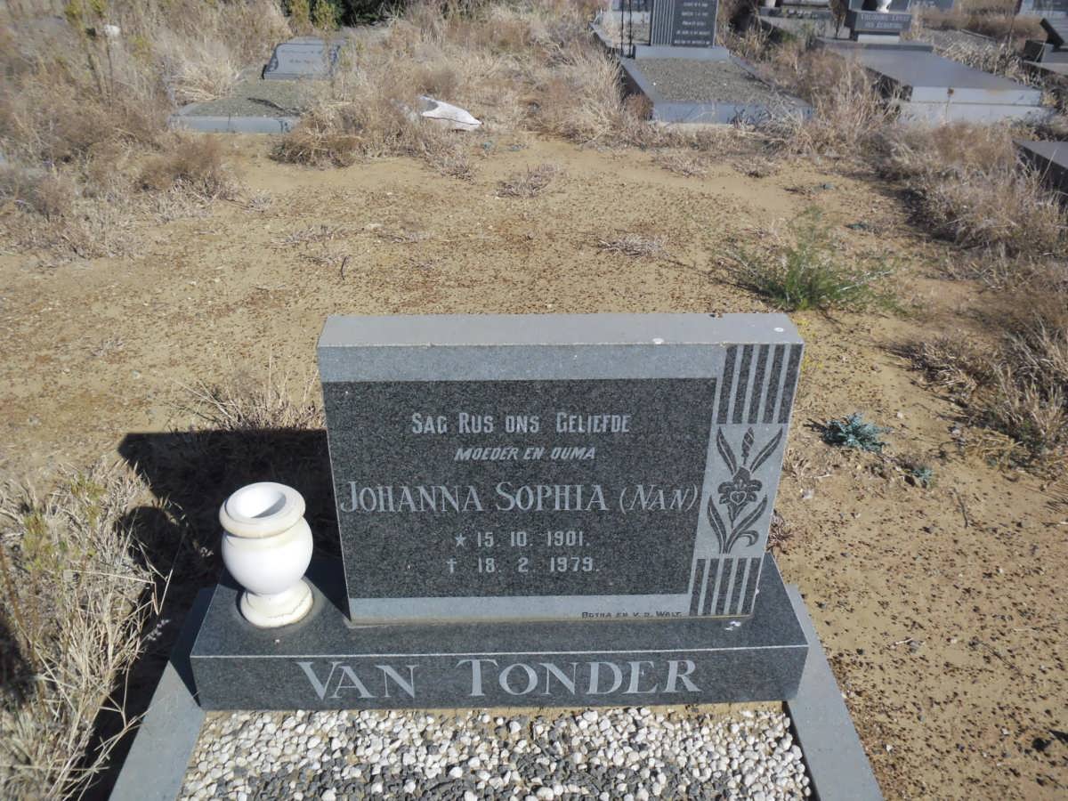 TONDER Johanna Sophia, van 1901-1979