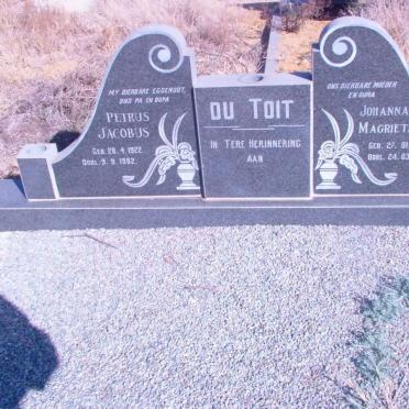 TOIT Petrus Jacobus, du 1922-1982 &amp; Johanna Magrieta 1929-2002