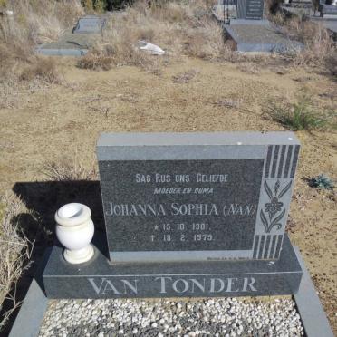 TONDER Johanna Sophia, van 1901-1979