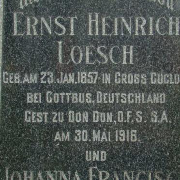 LOESCH Ernst Heinrich 1857-1916