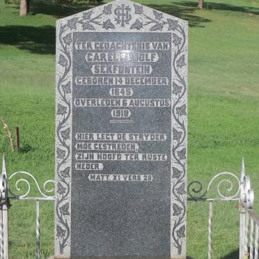 SERFONTEIN Carel Rudolf 1845-1918