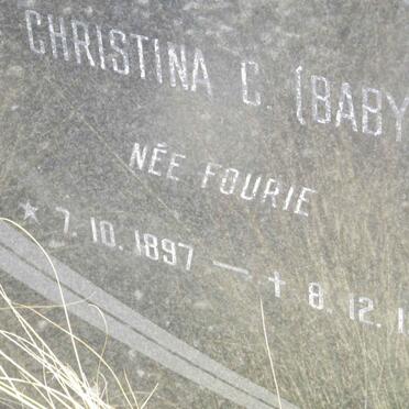 BURGER Pieter 1895-1974 &amp; Christina C. FOURIE 1897-1973