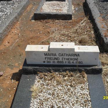 FREUND Maria Catharina nee THERON 1899-1960
