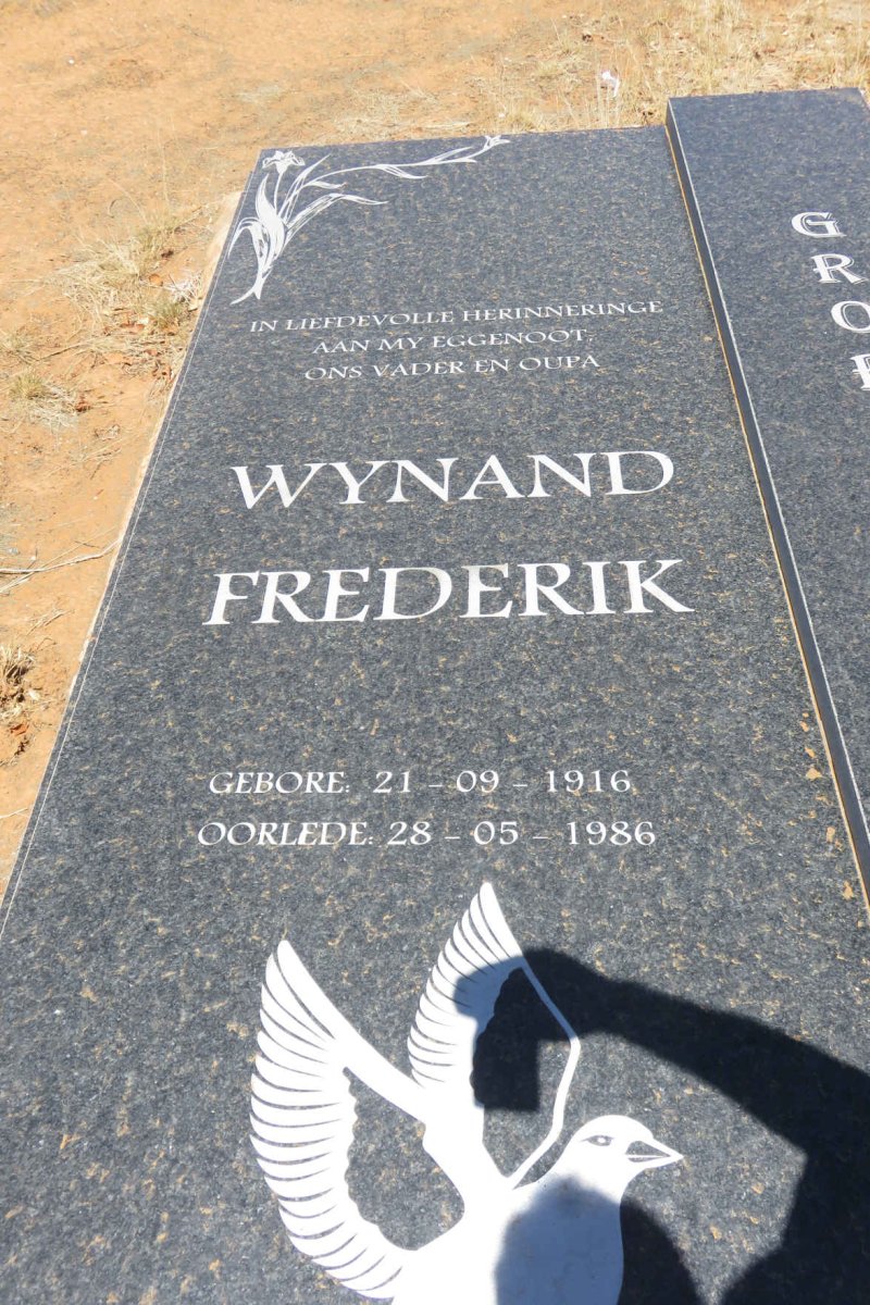 GROBBELAAR Wynand Frederik 1916-1986 & Maria Magdalena 1923-2012