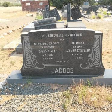 JACOBS Barend M.L. 1909-1973 &amp; Jacomina Stoffelina 1914-1990
