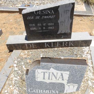 KLERK Catharina Gesina, de nee DE SWARDT 1905-1983