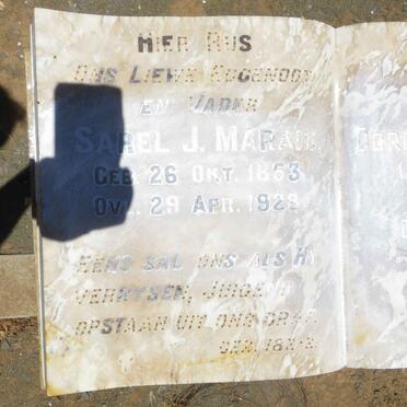 MARAIS Sarel J. 1853-1928 &amp; Dorothea M.M. V.D. MERWE 1860-1939