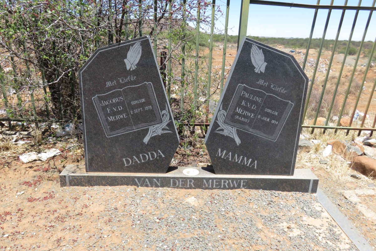 MERWE Jacobus F., v.d. -1976 & Pauline K. RABIE -1974