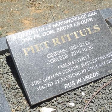 RITTULS Piet 1953-2015