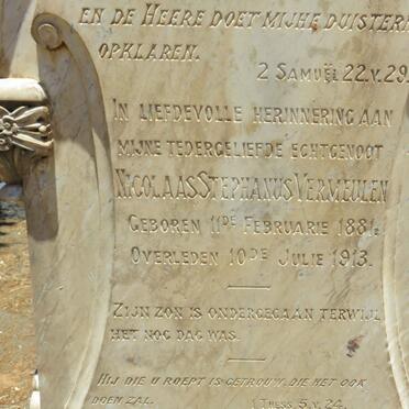 VERMEULEN Nicolaas Stephanus 1881-1913