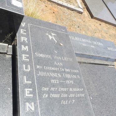 VERMEULEN Johannes Urbanus 1922-1970 &amp; Wilhelmina Jacoba 1921-2008