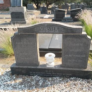 VORSTER Dawid Petrus Jacobus 1877-1957 &amp; Elizabeth Sussanna NEL 1880-1954