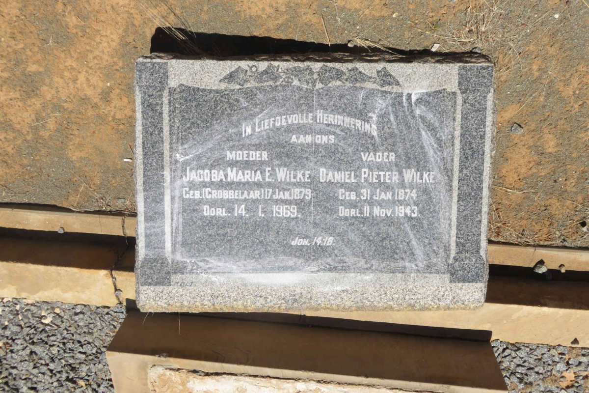 WILKE Daniel Pieter 1874-1943 & Jacoba Maria E. GROBBELAAR 1879-1969