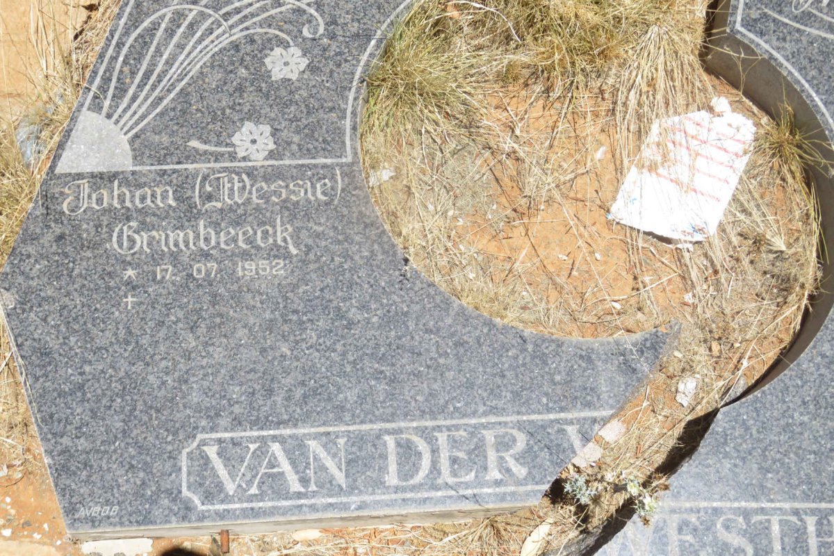 WESTHUIZEN Johan Grimbeeck, van der 1952- & Anna Catharina VAN STRAATEN 1953-1988