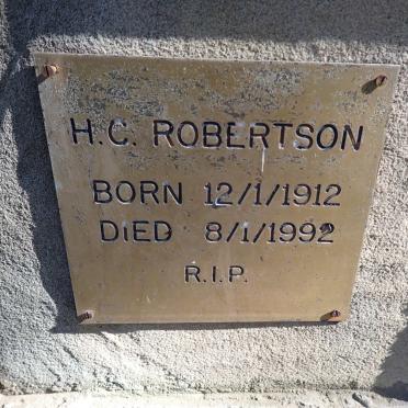 ROBERTSON H.C. 1912-1992