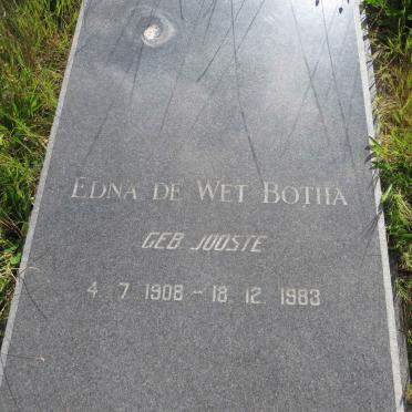 BOTHA Edna de Wet nee JOOSTE 1908-1983