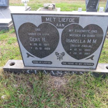 CLAASSENS Gert H. 1917-1989 & Isabella M.M. ENSLIN 1922-1987