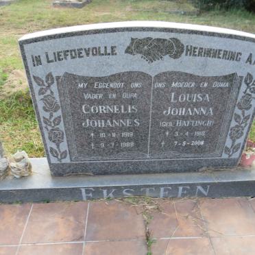 EKSTEEN Cornelis Johannes 1919-1988 & Louisa Johanna HATTINGH 1918-2008