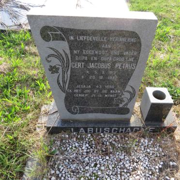 LABUSCHAGNE Gert Jacobus Petrus 1913-1982