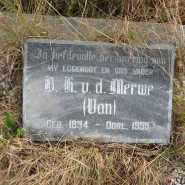 MERWE B.H., v.d. 1894-1955