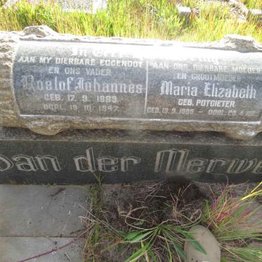 MERWE Roelof Johannes, van der 1883-1947 & Maria Elizabeth POTGIETER 1885-1965