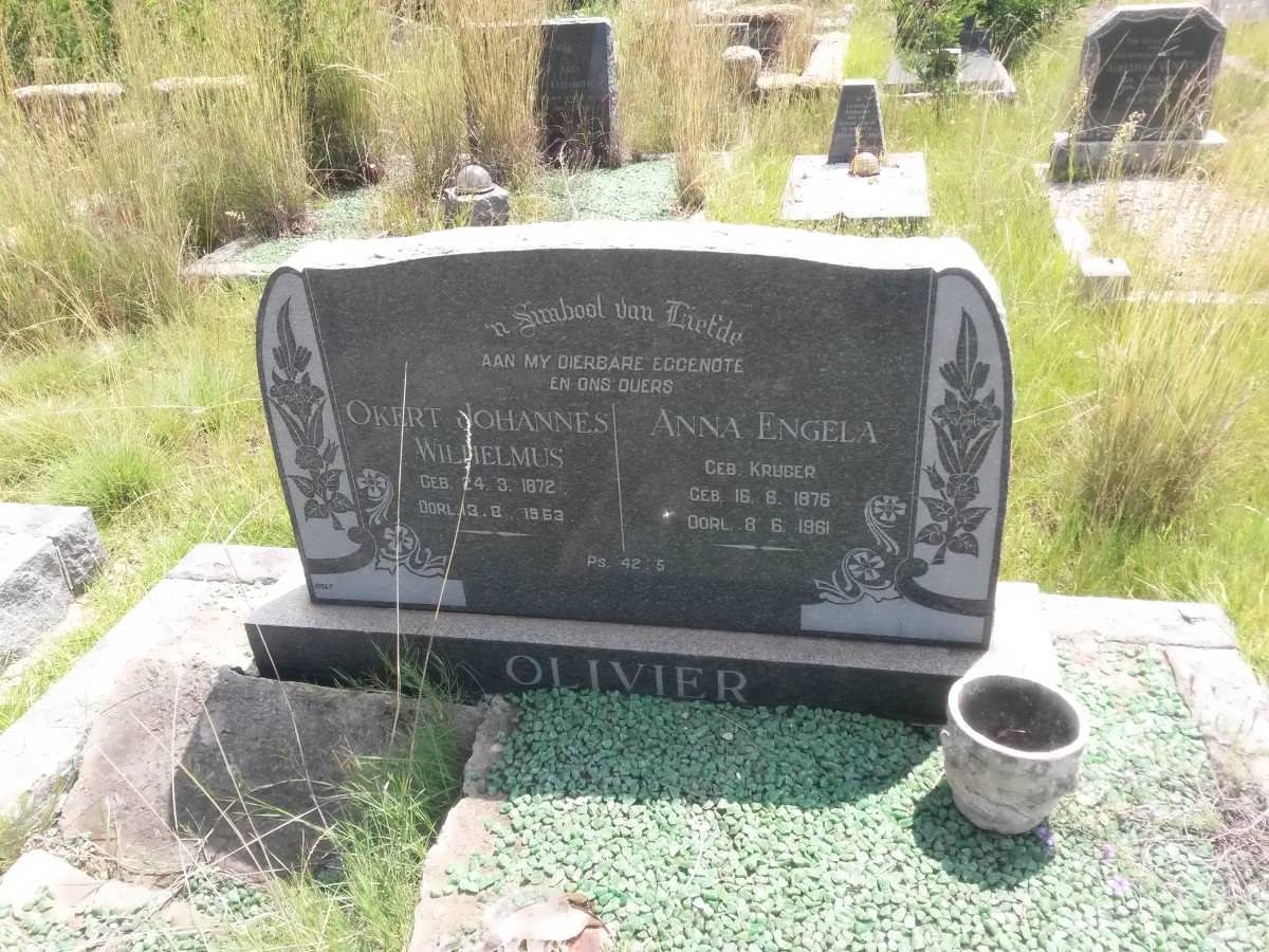OLIVIER Okert Johannes Wilhelmus 1872-1963 & Anna Engela KRUGER 1876-1961