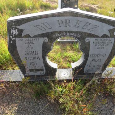 PREEZ Charles Matthias Rowe, du 1938- & Emmerentia Helena 1944-1989