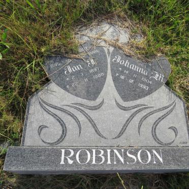 ROBINSON Jan J. 1897-1988 & Johanna M. 1904-1993