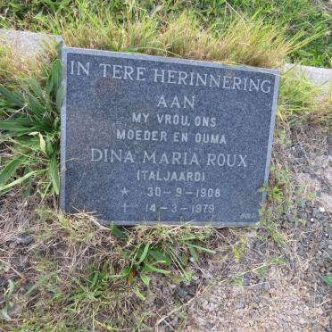 ROUX Dina Maria nee TALJAARD 1908-1979