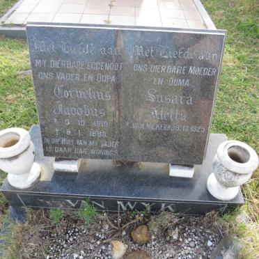 WYK Cornelius Jacobus, van 1919-1988 & Susara Aletta VAN NIEKERK 1925-