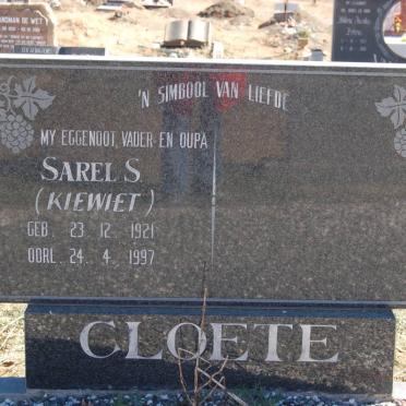 CLOETE Sarel S. 1921-1997