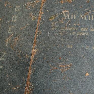 COETZEE Nico 1913-19?5 &amp; Milmie 191?-1977