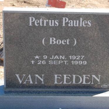 EEDEN Petrus Paules, van 1927-1999