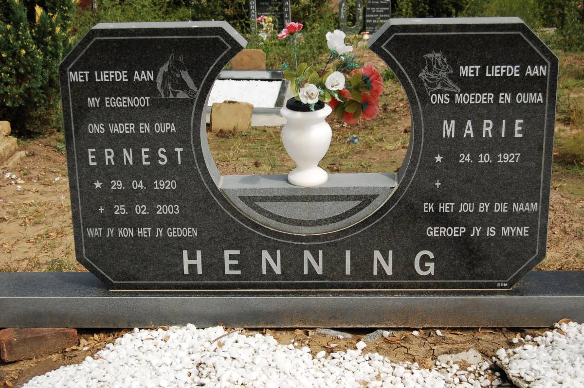 HENNING Ernest 1920-2003 & Marie 1927-