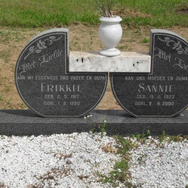 HATTINGH Frikkie 1917-1990 &amp; Sannie 1923-2000