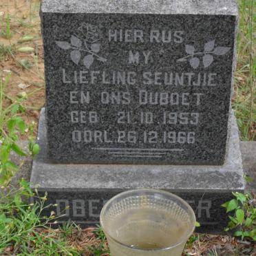 OBERHOLZER Seuntjie 1953-1966