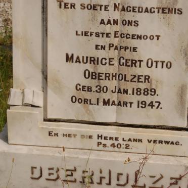 OBERHOLZER Maurice Gert Otto 1889-1947