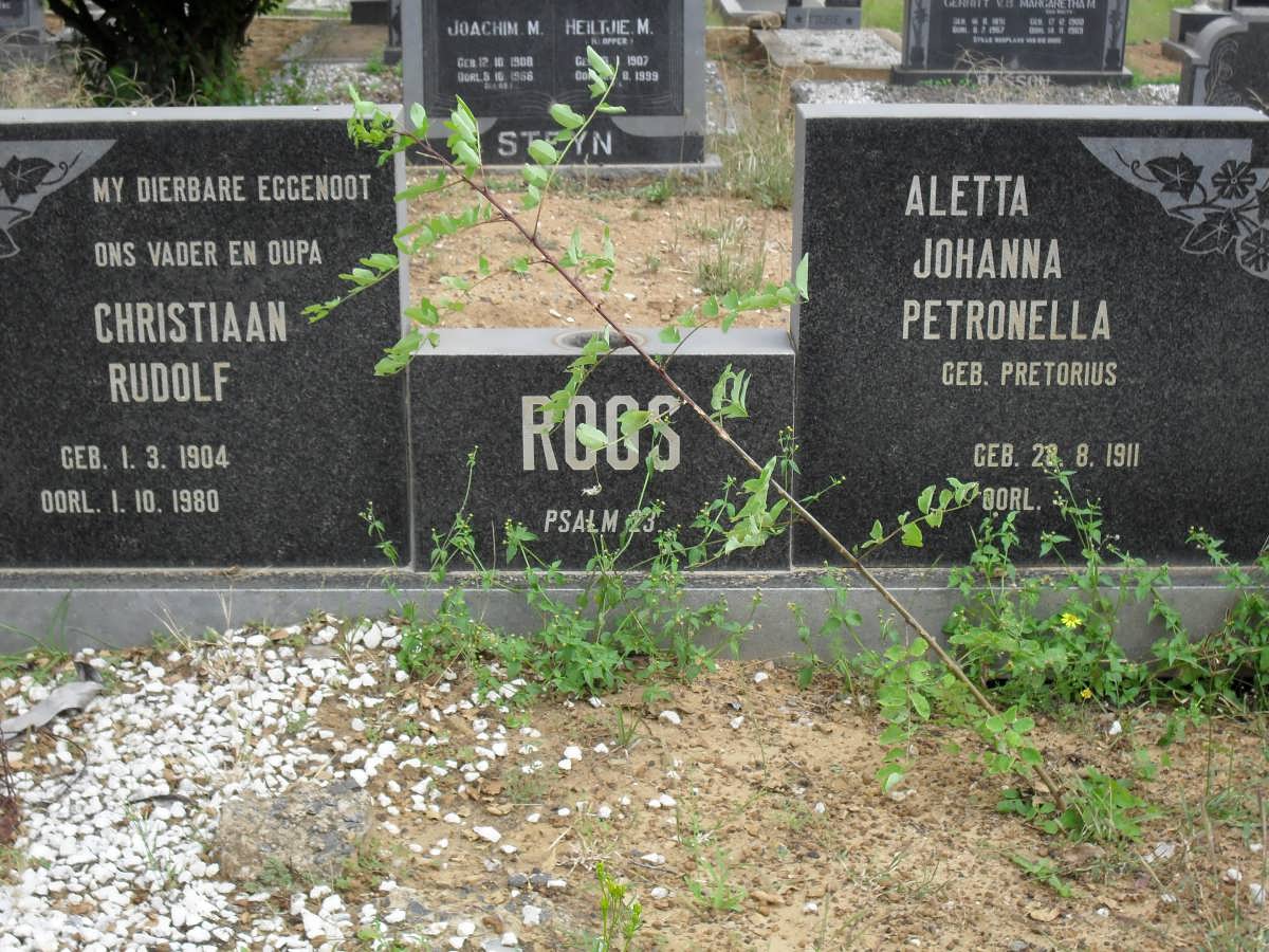 ROOS Christiaan Rudolf 1904-1980 & Aletta Johanna Petronella PRETORIUS 1911-