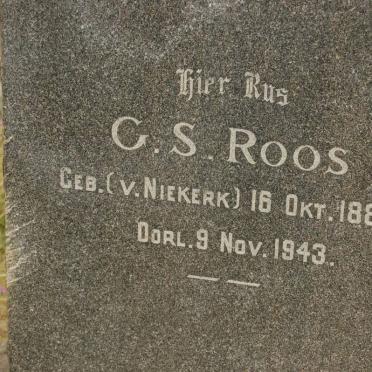 ROOS G.S. nee V. NIEKERK 1885-1943