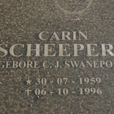 SCHEEPERS C.J. nee SWANEPOEL 1959-1996