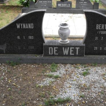 WET Wynand, de 1913-1999 &amp; Berha FOURIE 1913-1983