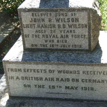 WILSON Hamish R.B. -1918