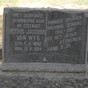 WYK Petrus Jacobus, van 1892-1964
