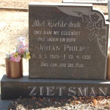 ZIETSMAN Johan Philip 1925-1991