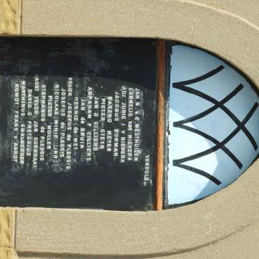 Free State, LINDLEY, NG Kerk, Anglo Boere Oorlog Gedenkmonument