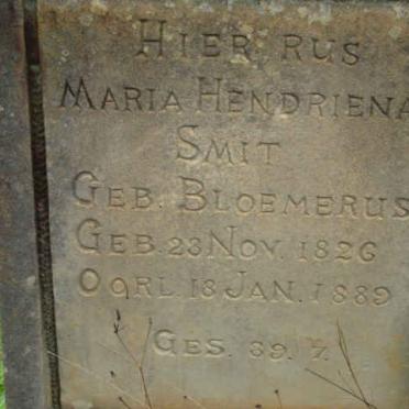 SMIT Maria Hendriena nee BLOEMERUS 1826-1889