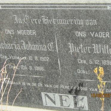 NEL Pieter Willem 1896- &amp; Zacharia Johanna C. VERMAAK 1902-1966